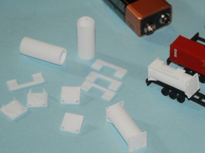 TankTainer2 - Set of 4 - Zscale 3d printed Printed in WSF