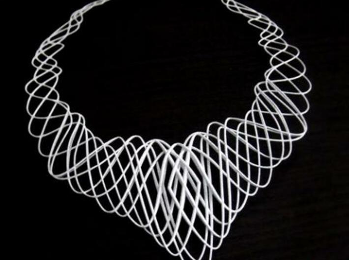 Guilloche Necklace 3d printed guilloche necklace