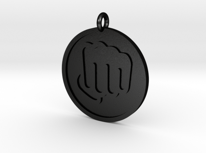 Fisted Hand Pendant 3d printed