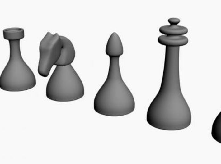 Chess Pieces 3d printed the set
