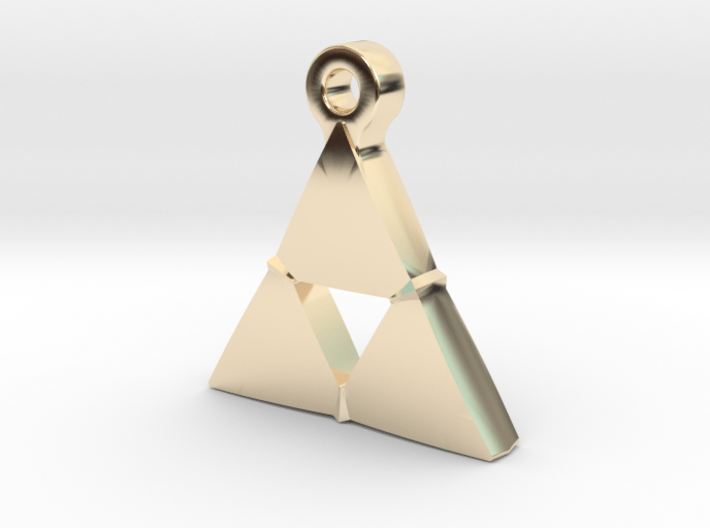 Delta Triangle Pendant 3d printed 