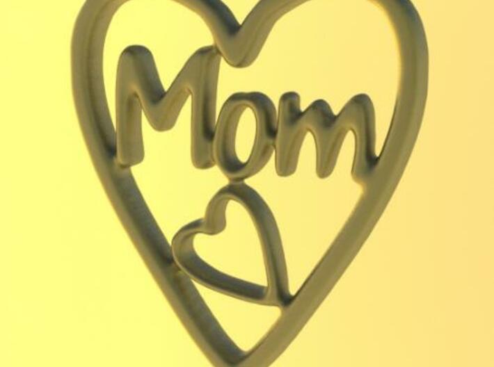 MOM Pendant (3cm) 3d printed Rendered view