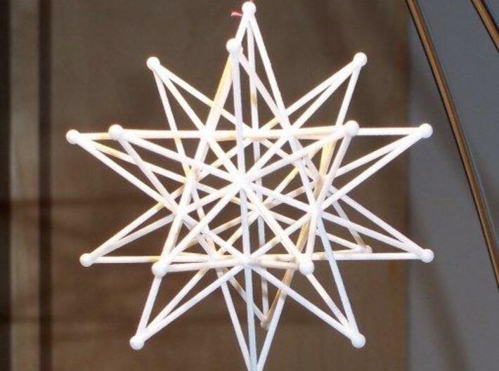 Stellated icosahedron (thin) 3d printed WSF print