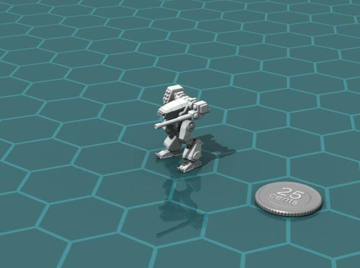 Terran Combat Walker 3d printed Render of the model, with a virtual quarter for scale.