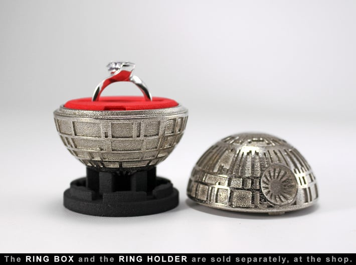 STAND - To the "Black Star Ring Box" 3d printed Ring Box and Ring Holder, sold separately at the Shop. Ring not included.