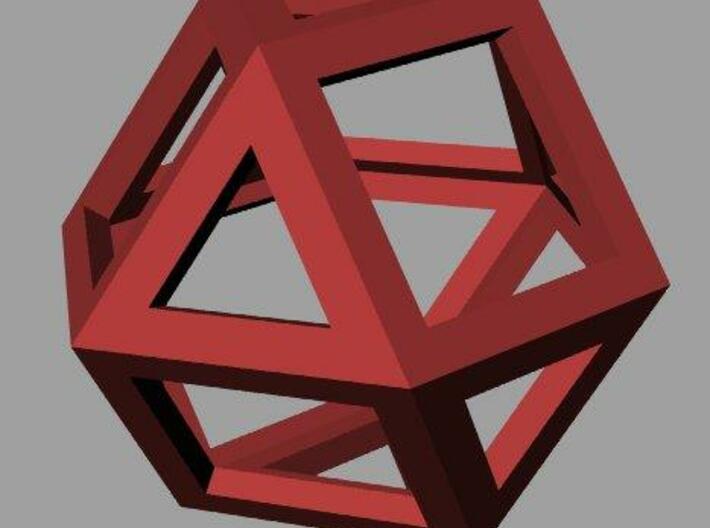 Cuboctahedron 3d printed Rendering