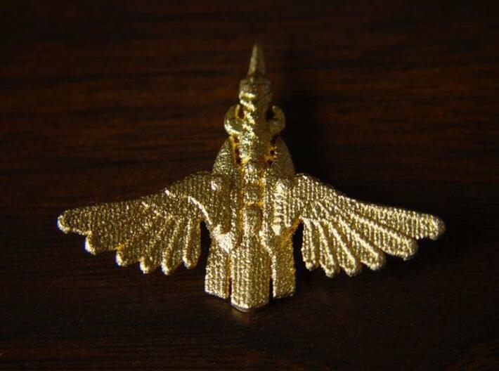 Kingfisher 3d printed Gold plated 1
