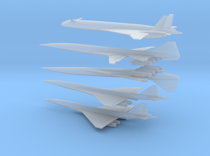 1/600 BOEING/NASA 2707/HCST SUPERSONIC TRANSPORTS  3d printed 