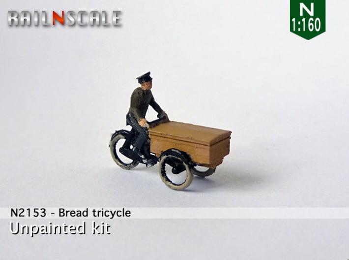 Bread tricycle (N 1:160) 3d printed