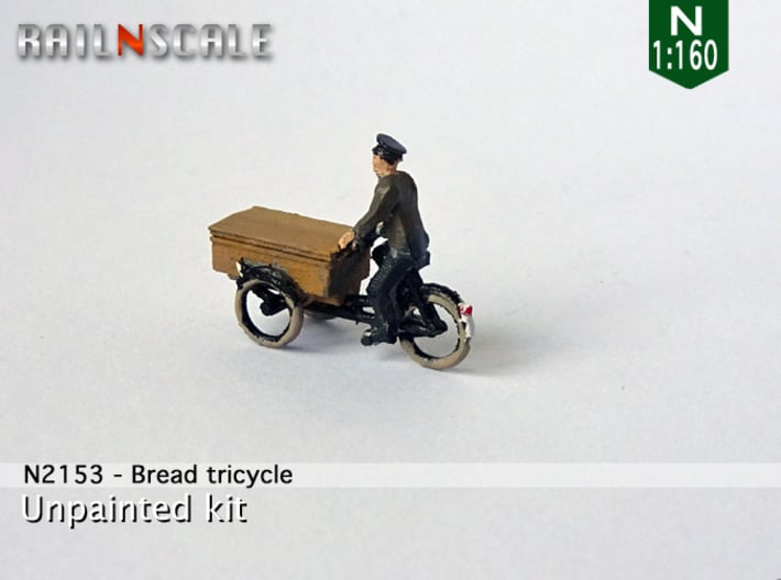 Bread tricycle (N 1:160) 3d printed 