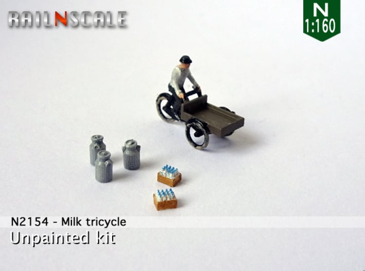 Milk tricycle (N 1:160) 3d printed