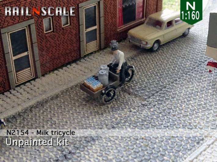 Milk tricycle (N 1:160) 3d printed 