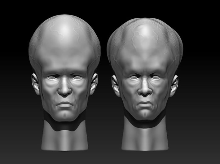 Talosian variant 1 - 1:6 scale 3d printed This is only the head on the right!