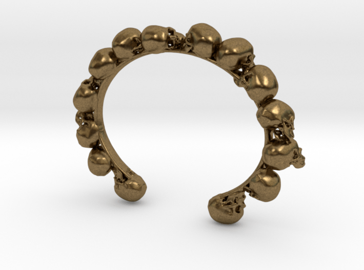 Human Skull Bracelet  3d printed 