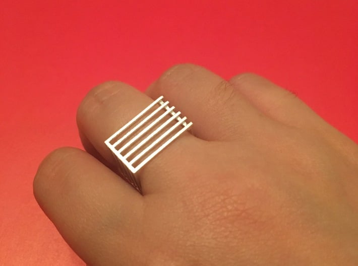 Square Ring Six Levels 3d printed 