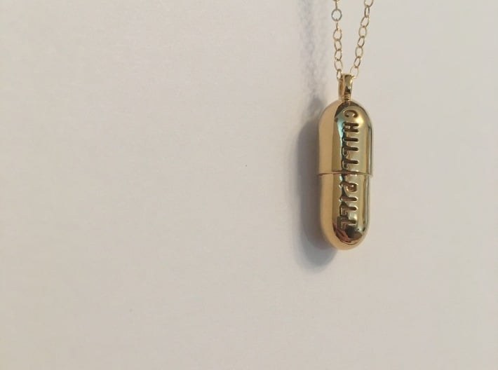 Chill Pill Pendant 3d printed 