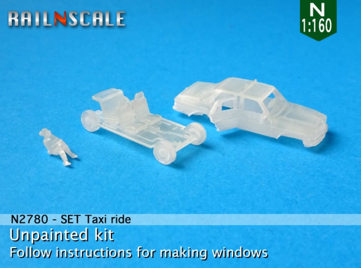  SET Taxi ride (N 1:160) 3d printed 