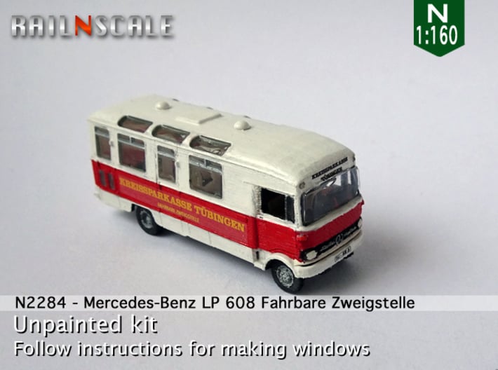 Mercedes-Benz LP 608 Fahrbare Zweigstelle (N 1:160 3d printed 