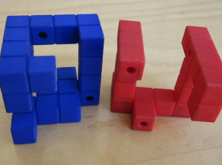 Tangler Puzzle 3d printed Puzzle pieces (original version).