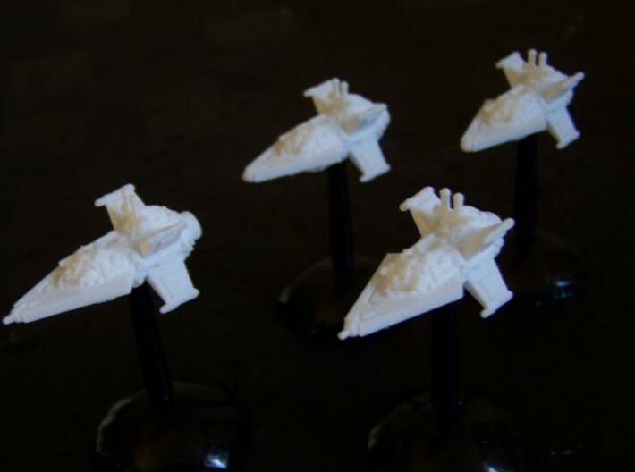 VA104A Turbulent Sky Destroyer (x4) 3d printed Models (on stand) in SWF