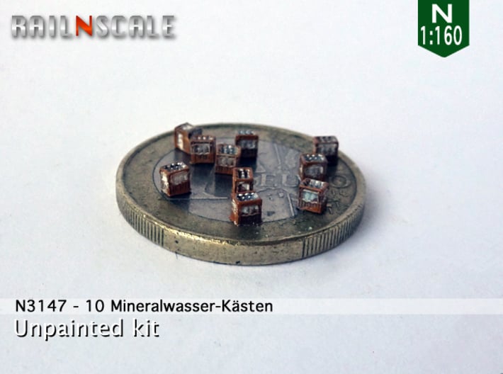 10 Mineralwasser-Kästen (N 1:160) 3d printed
