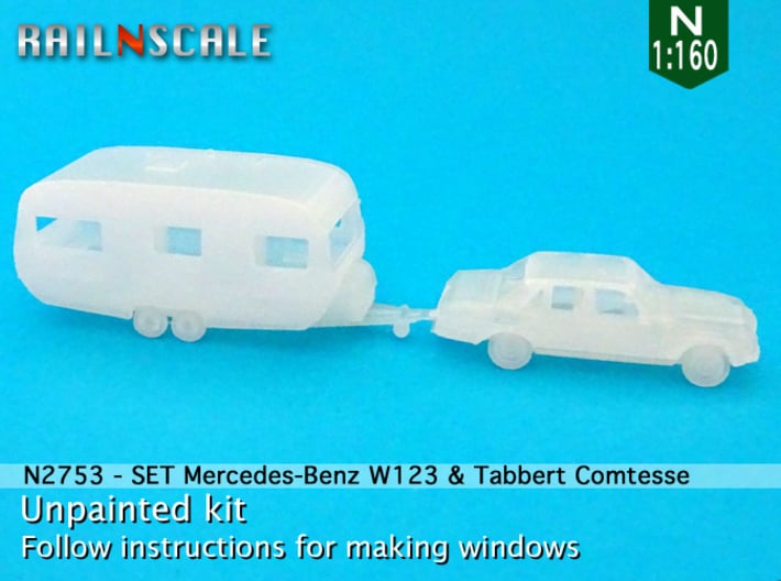 SET Mercedes-Benz & Tabbert Comtesse (N 1:160) 3d printed 