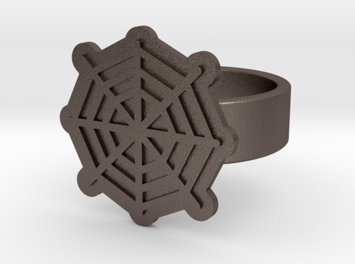 Spider Web Ring 3d printed