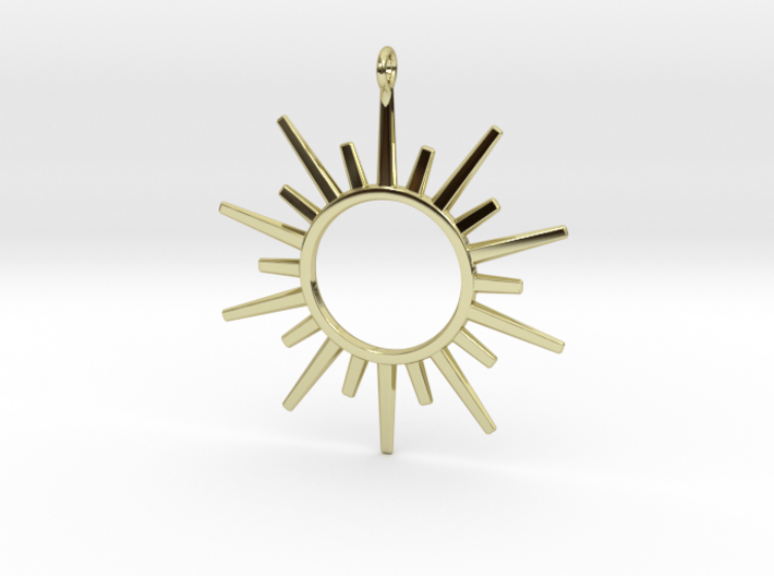 Sun Rays Pendant 3d printed 