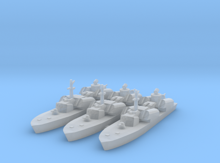 Soviet Osa Missile Boat x 3 1/1250 and 1/1800 3d printed