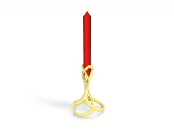 Candlestick Loopetal 13 T 3d printed Render with a 10 cm (4&quot;) tall candle.