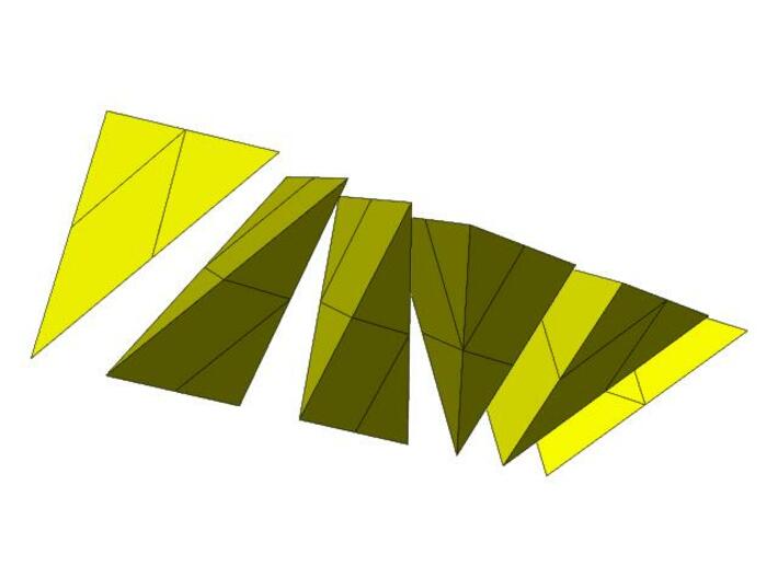 Hill's Tetrahedra Prism 3d printed Pieces set apart