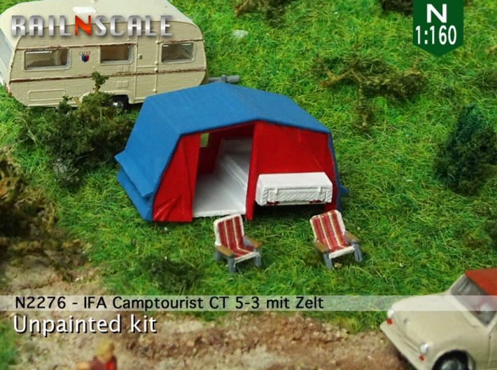 IFA Camptourist CT 5-3 mit Zelt (N 1:160) 3d printed 