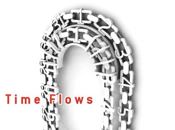 Time flows -Analog calendar 3d printed Time flows