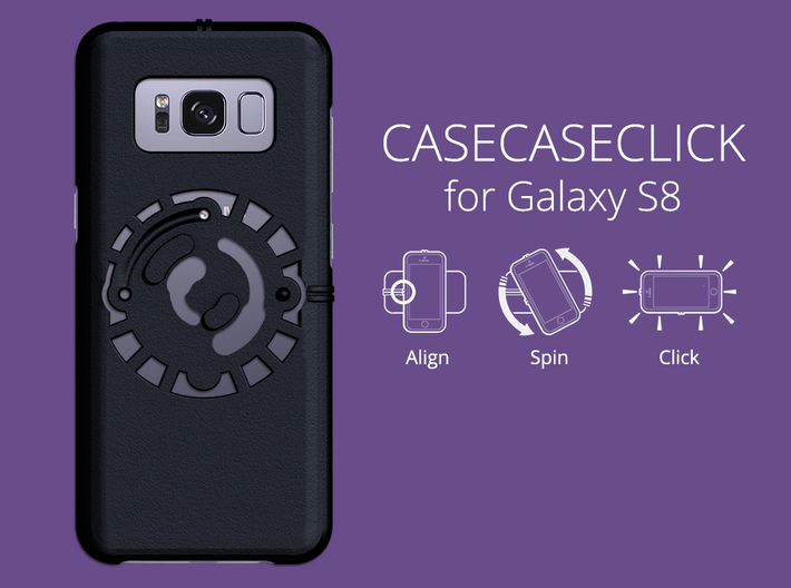 for Galaxy S8 : smooth : CASECASE CLICK 3d printed smooth