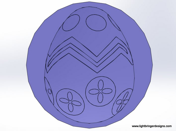 Easter Egg Wax Seal 3d printed The wax will look like a painted Easter Egg popping out of the page!