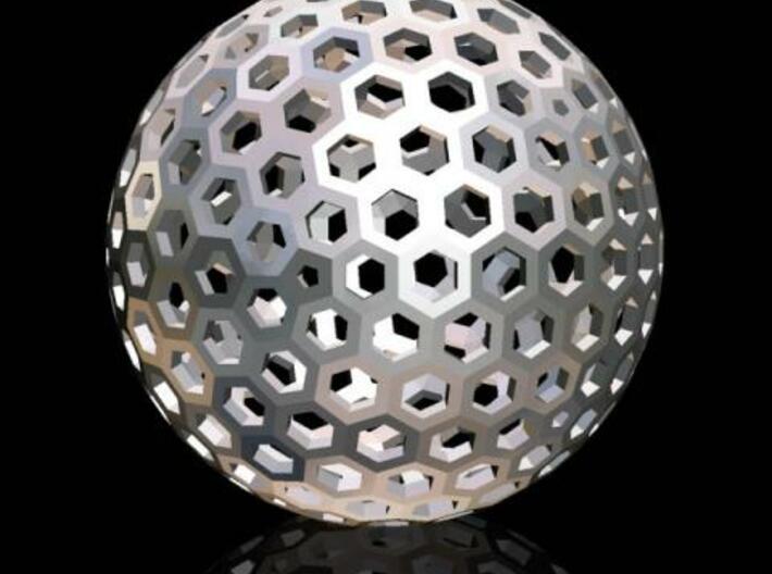 Geodesic Golf Ball (A) 3d printed Description