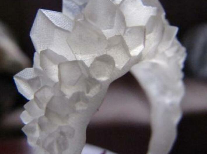Crystal Ring size 7 3d printed Frosted Ultra Detail