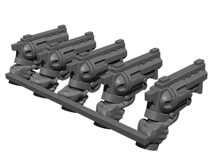 Revolver Pistol Weapons Pack 3d printed 
