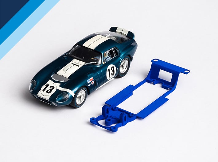 1/32 Monogram Cobra Daytona Chassis for Slot.it SW 3d printed Chassis compatible with Revell Monogram Shelby Cobra Daytona body (not included)