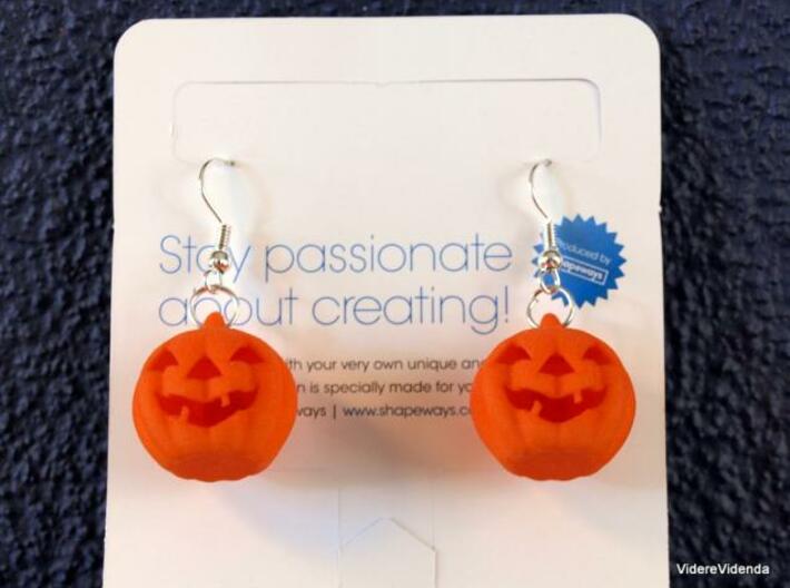 Halloween Pumpkin earrings (set - 2pcs) 3d printed Description