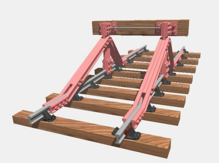 GER Railbuilt Buffer Stop 3d printed Rendered image with wooden beam