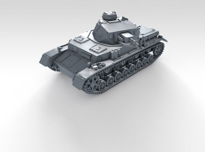 1/120 (TT) German Pz.Kpfw. IV Ausf. C Medium Tank 3d printed 3d render showing product detail