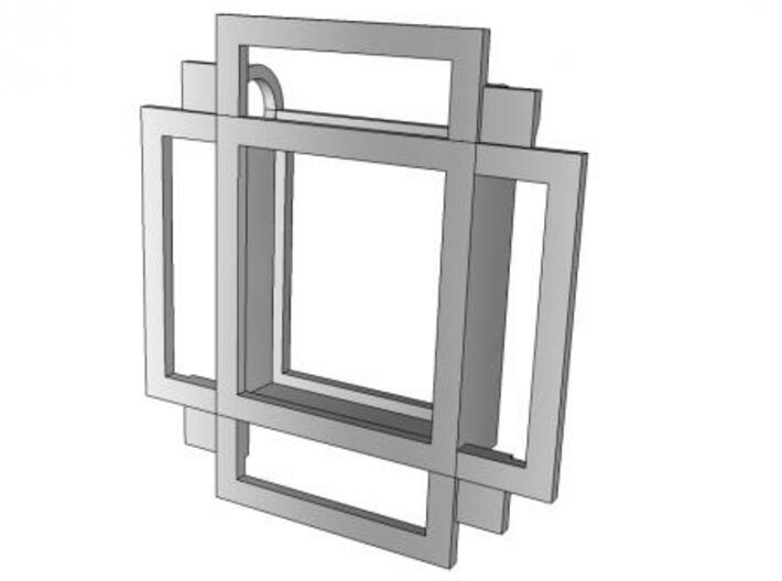 Scrabble Pendant: Squares  3d printed Rendering of the Design