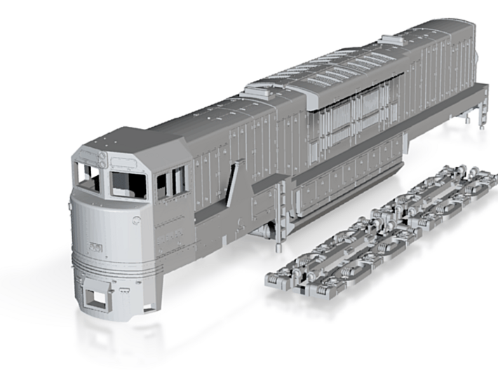 N Scale U50c locomotive 3d printed 
