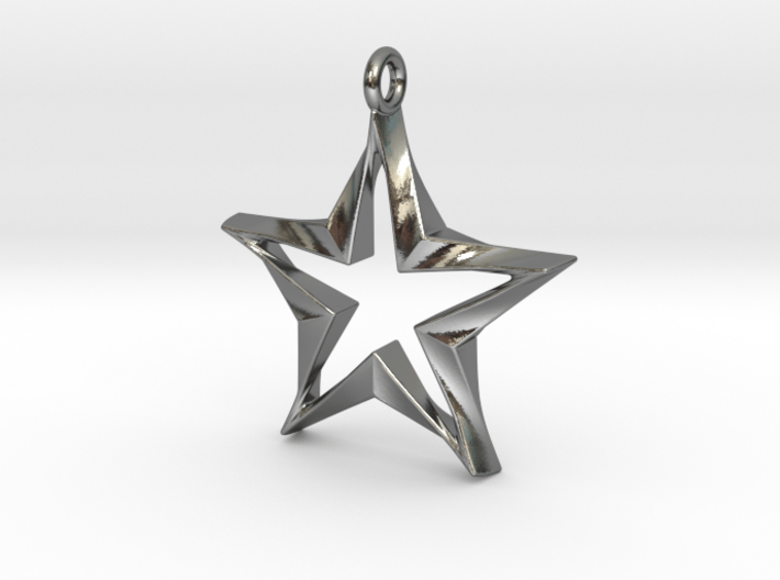 Twisting Star Pendant 3d printed 