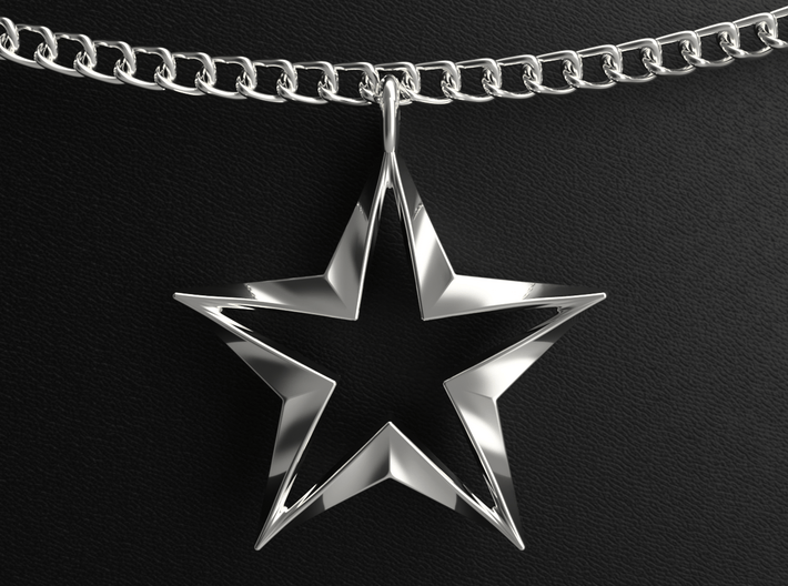 Twisting Star Pendant 3d printed 