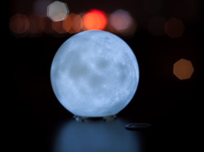 Moon lamp 3d printed With LED tea light (LED light to be purchased separately)