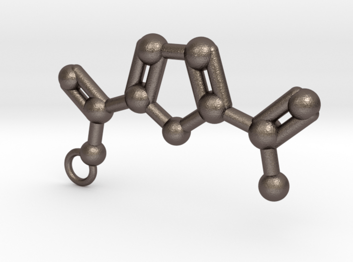 2,5-Furandicarboxylic acid keychain 3d printed