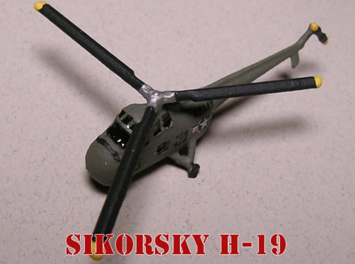 Sikorsky H-19 Chickasaw (S-55) 1/285 6mm 3d printed Sikorsky H-19 Chickasaw painted by Fred O.