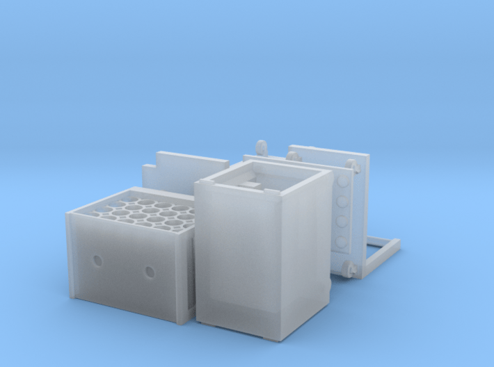 HO/1:87 Rollcontainer set 1a (without bottles) kit 3d printed 